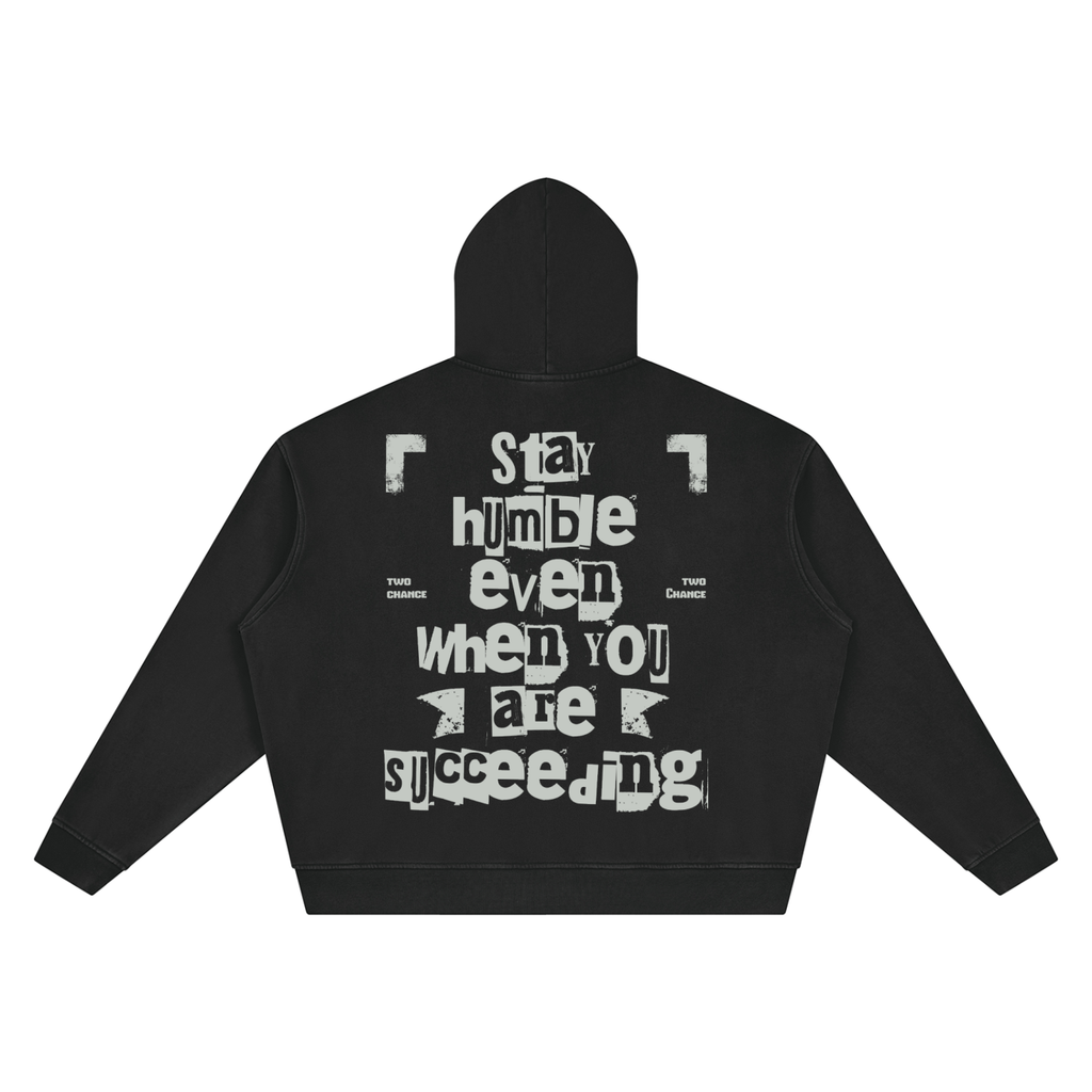 Vintage Wash Boxy Hoodie “Humble”