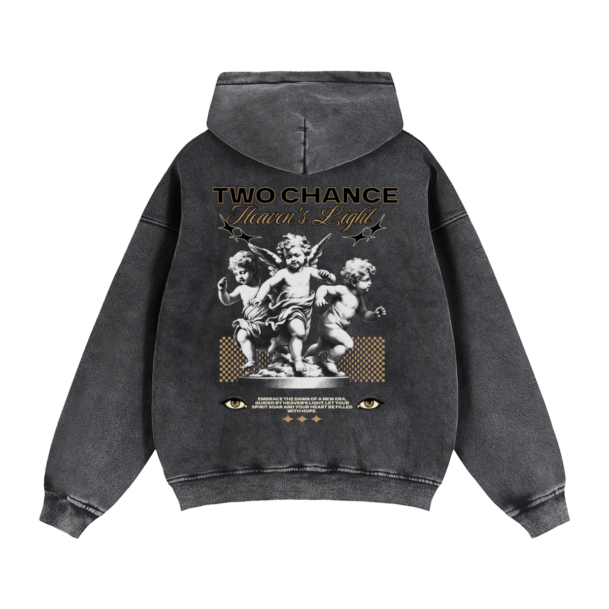 Zip-Through Boxy Fleece Hoodie “Heavens Light”