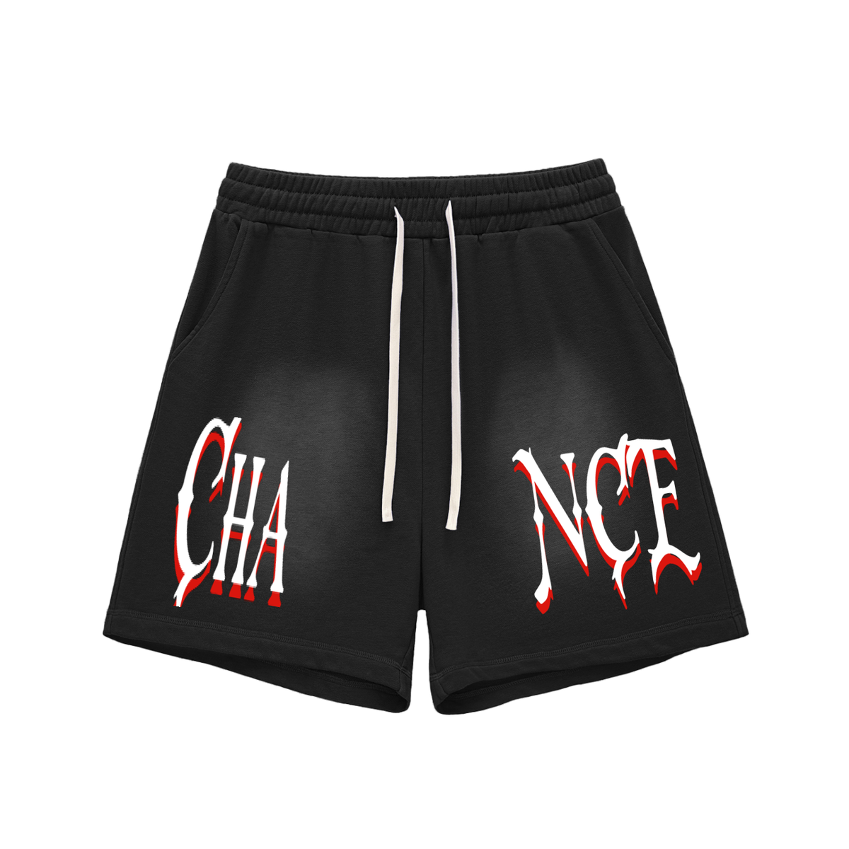 Sun Fade Raw Edge Cotton Shorts “CHANCE”