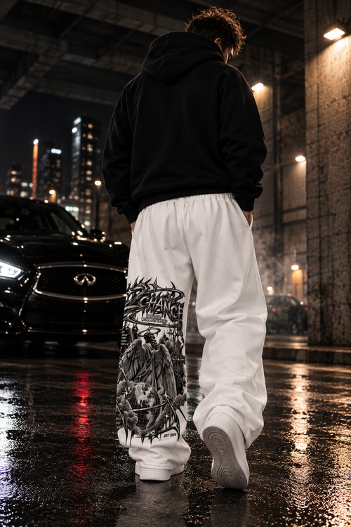 Baggy Cotton Sweatpants “Jesus Christ”