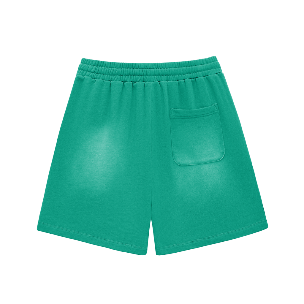 Sun Fade Raw Edge Cotton Shorts “CHANCE”