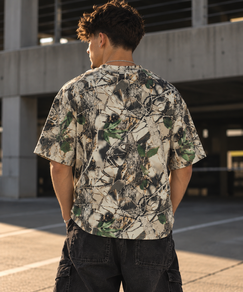 Tree Camo Boxy T-Shirt  “Jungle”