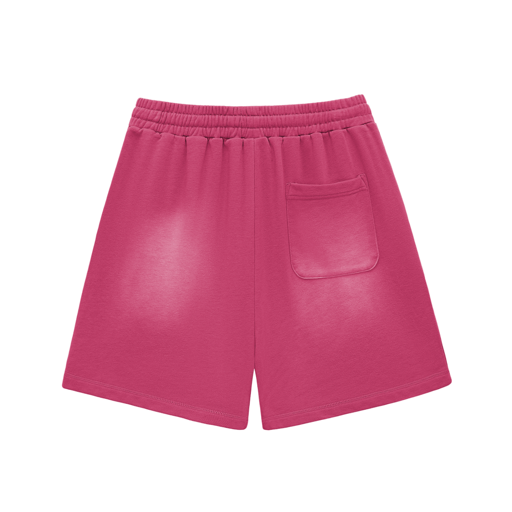 Sun Fade Raw Edge Cotton Shorts “CHANCE”