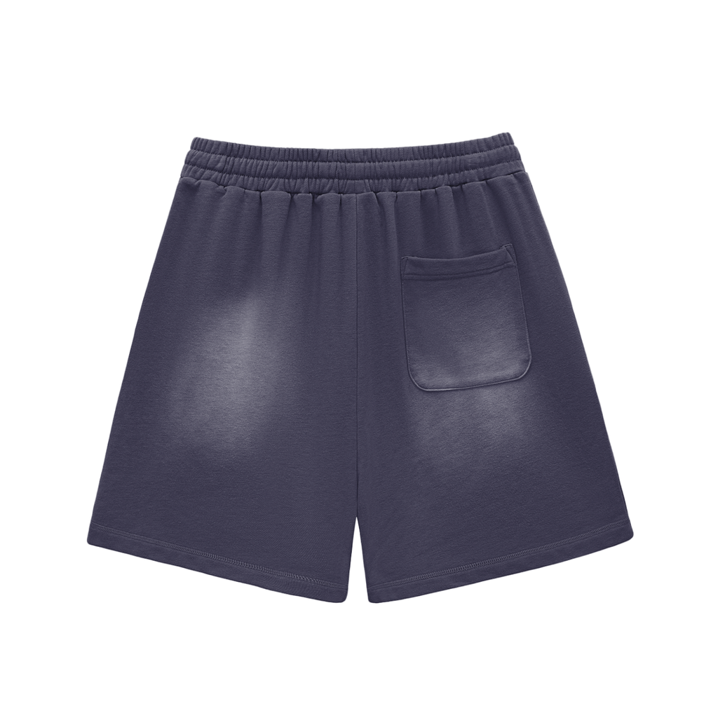 Sun Fade Raw Edge Cotton Shorts “CHANCE”