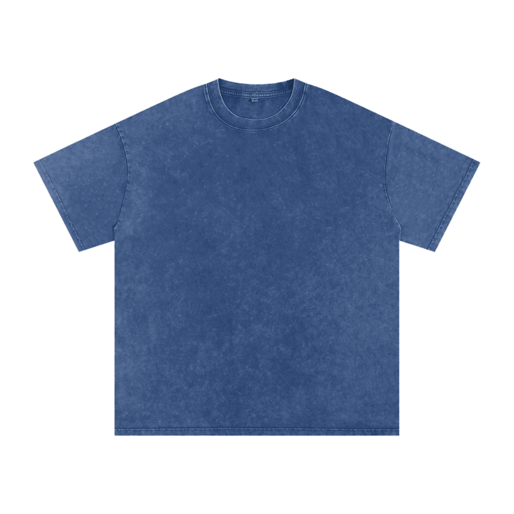 Snow Washed Oversized Cotton T-Shirt “Gambler”