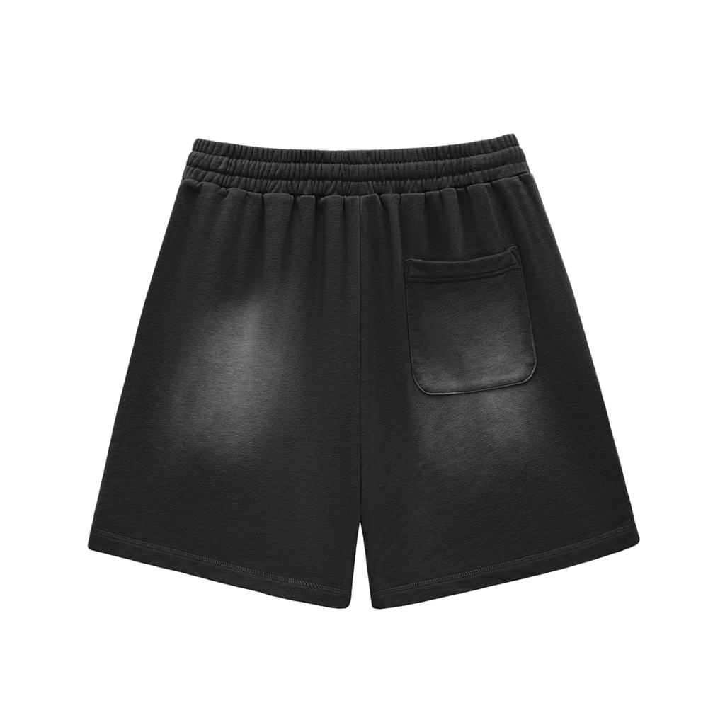 Sun Fade Raw Edge Cotton Shorts “CHANCE”