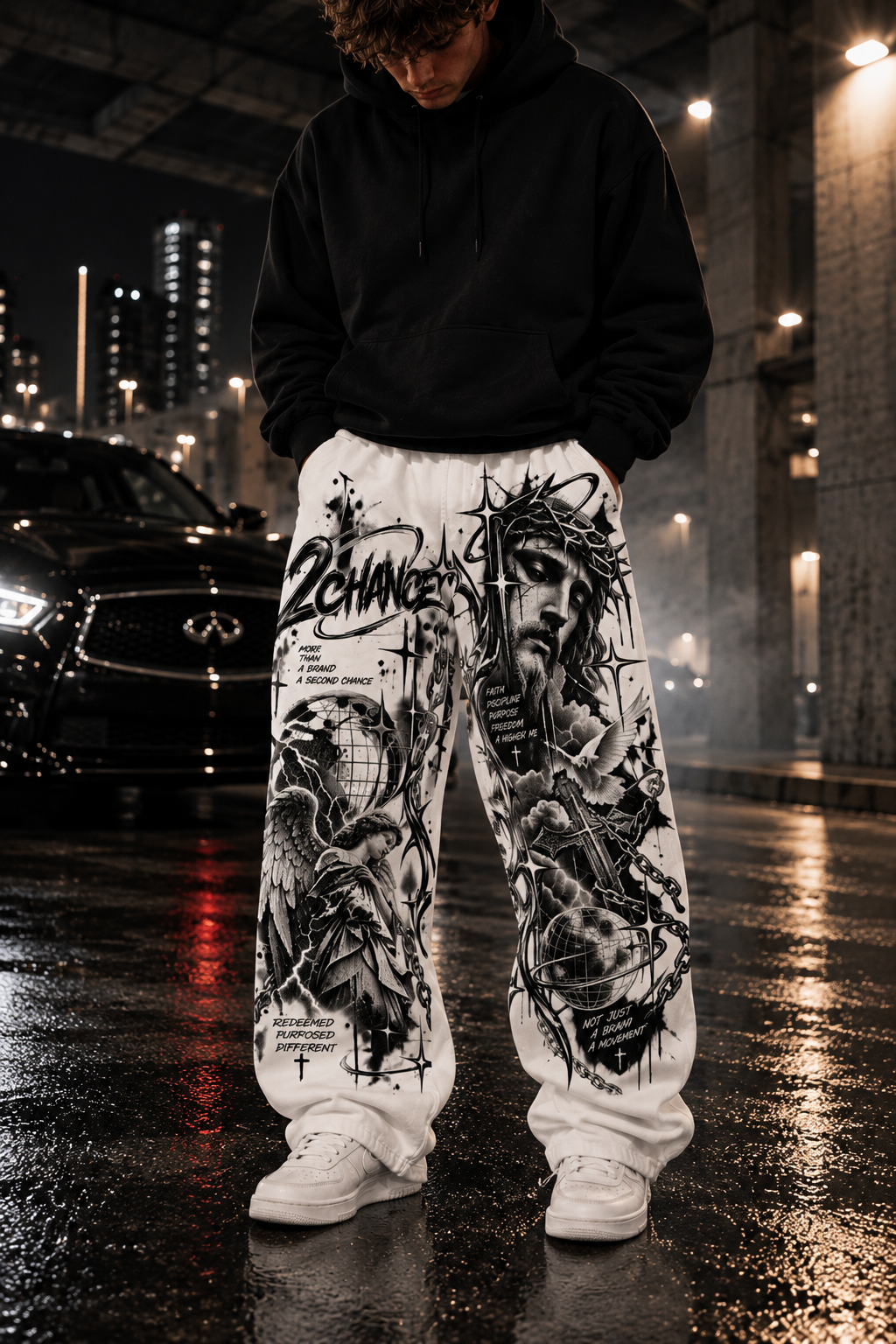 Baggy Cotton Sweatpants “Jesus Christ”