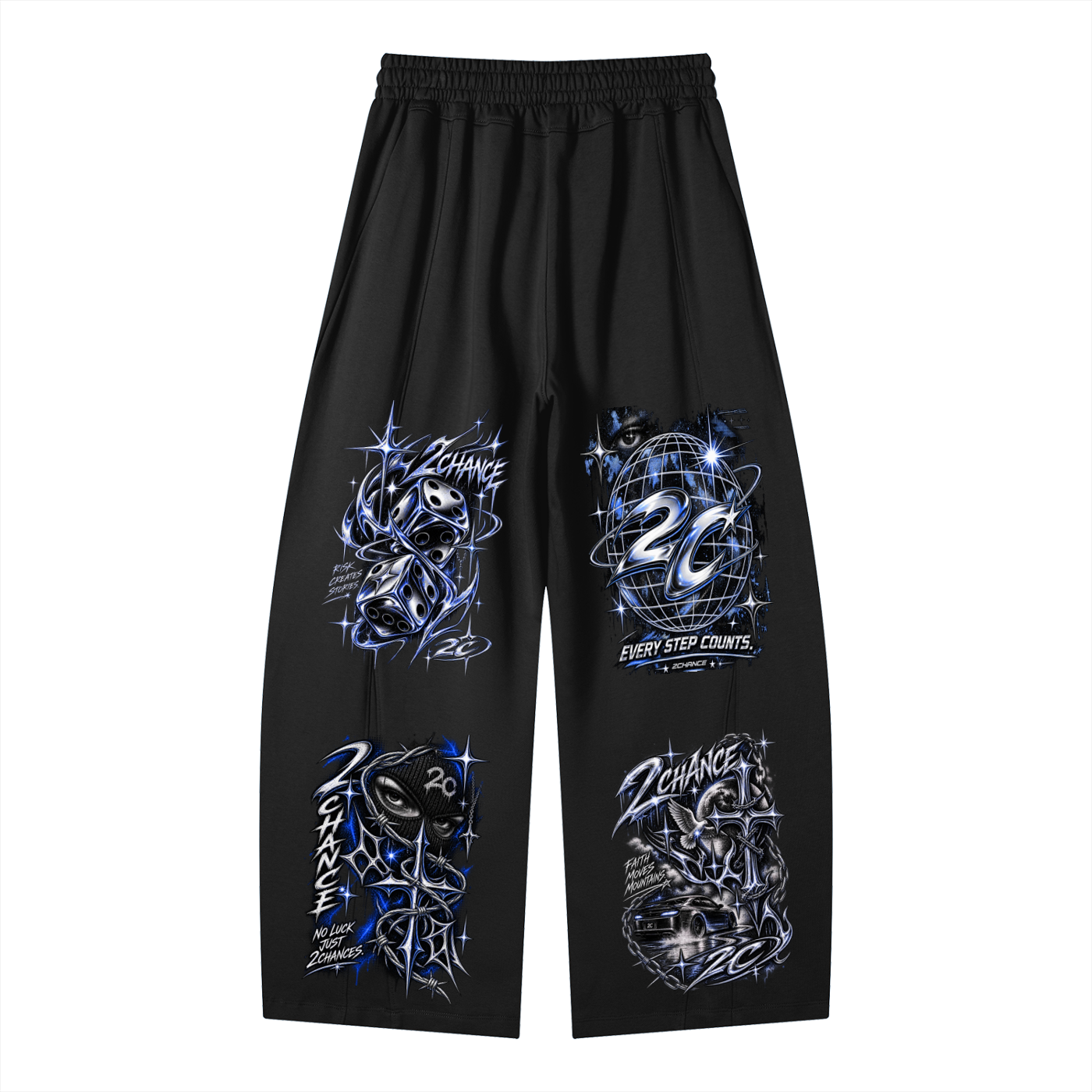 Heavyweight Wide Leg Panel Sweatpants