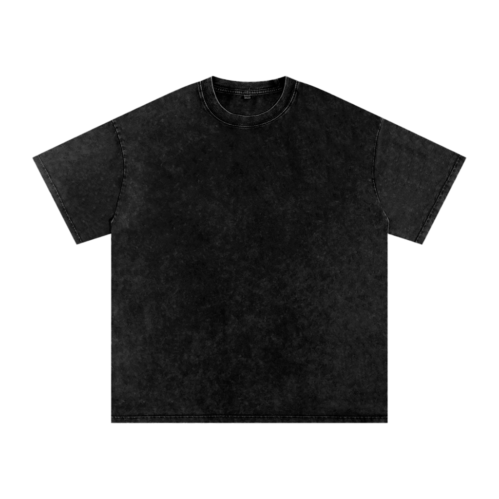 Snow Washed Oversized Cotton T-Shirt “Shootin Star”