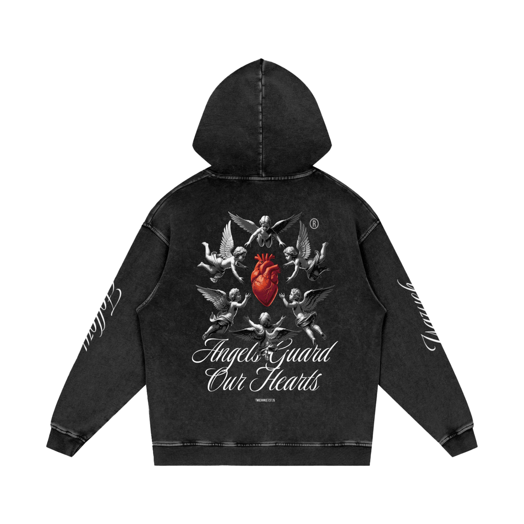 Snow Washed Hoodie “Guardian Angel”