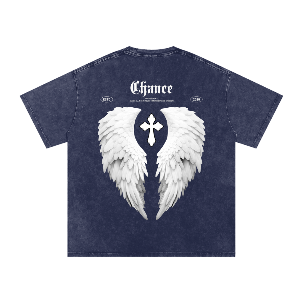 Snow Washed Oversized Cotton T-Shirt “SYW”