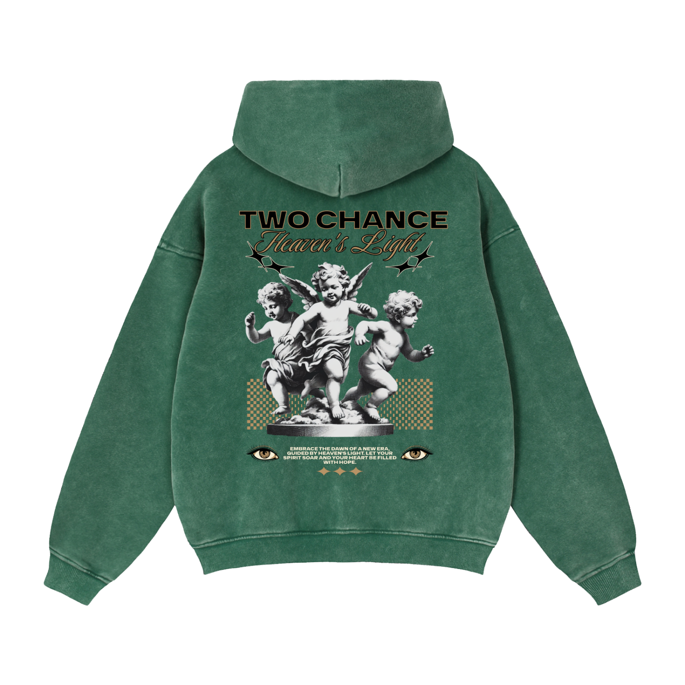 Zip-Through Boxy Fleece Hoodie “Heavens Light”