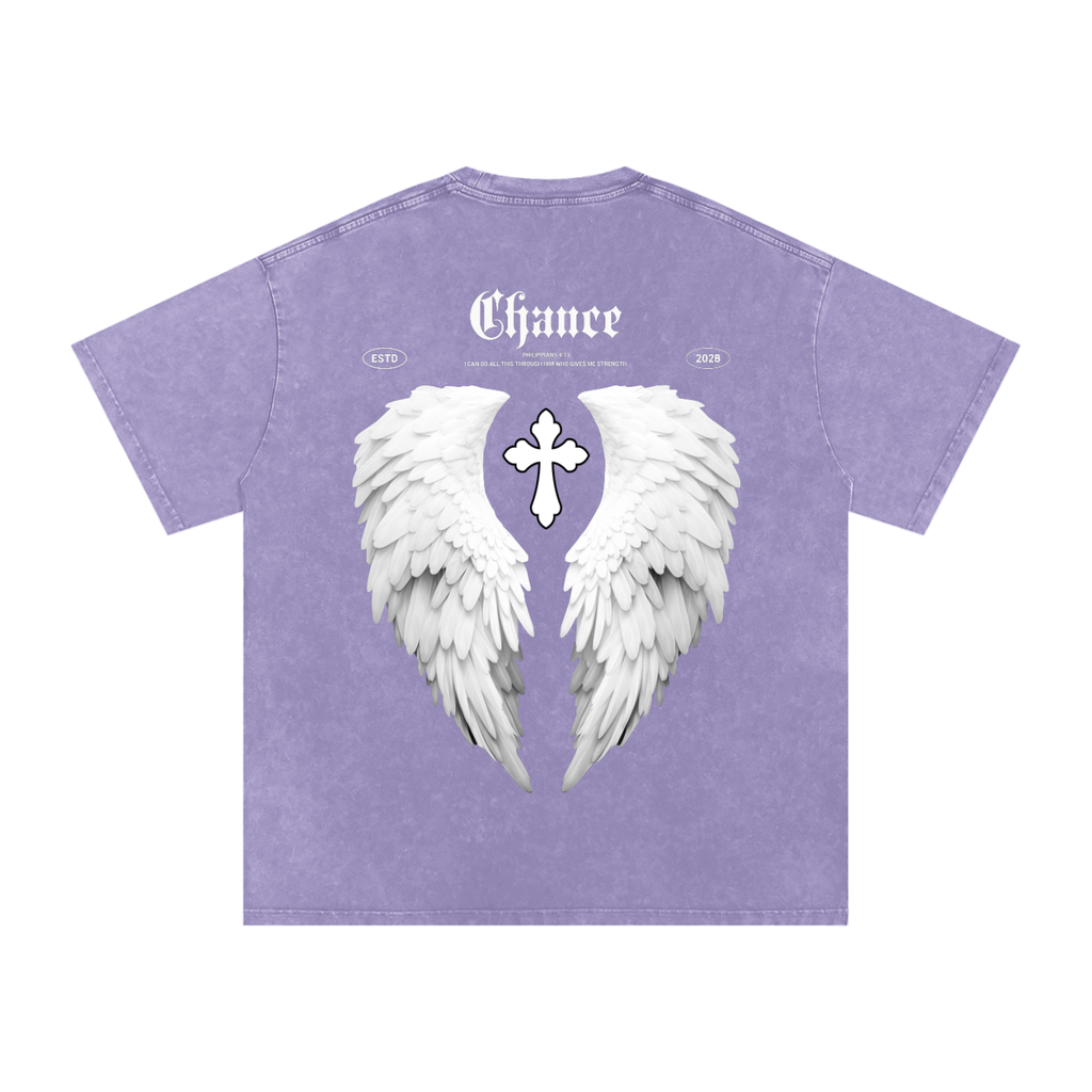 Snow Washed Oversized Cotton T-Shirt “SYW”