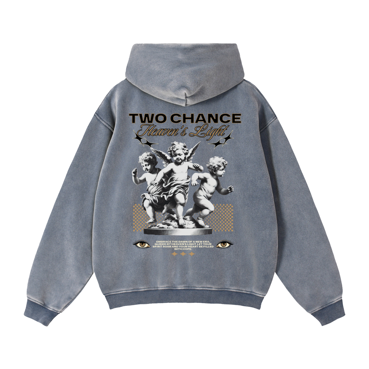 Zip-Through Boxy Fleece Hoodie “Heavens Light”