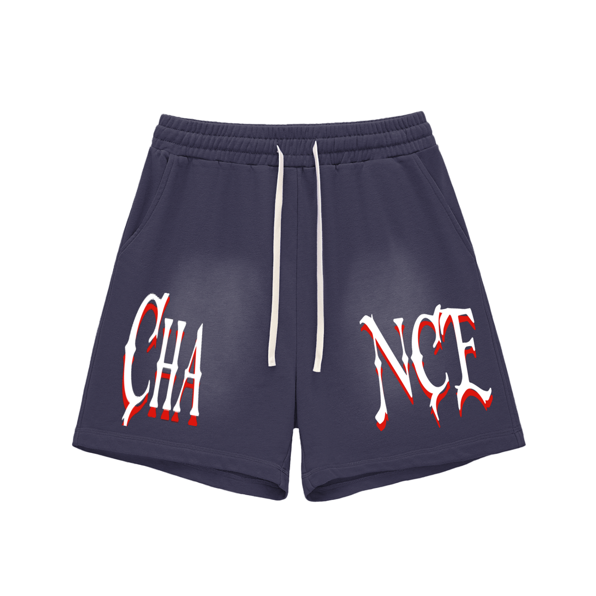 Sun Fade Raw Edge Cotton Shorts “CHANCE”