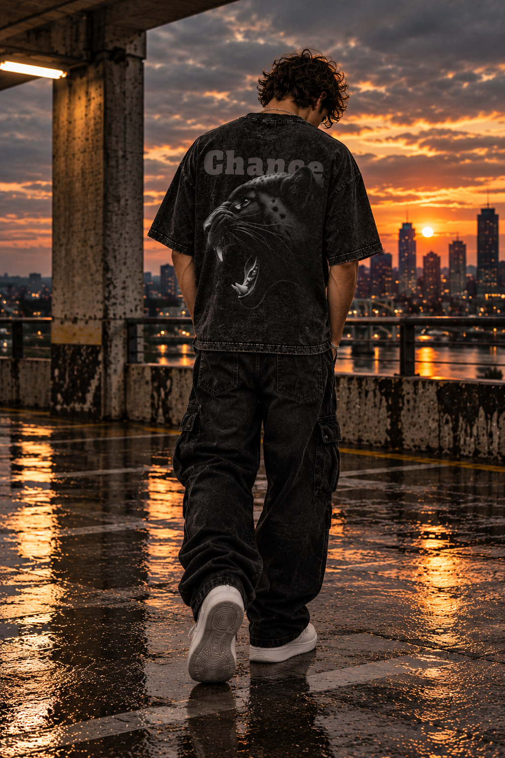 Vintage Washed Frayed "Primal" T-Shirt