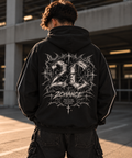 Boxy Piping Fleece Hoodie “Discipline”