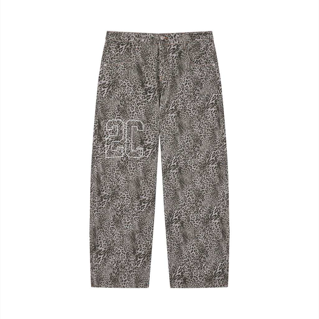 Wide Leg Jeans “Leopard Skin”
