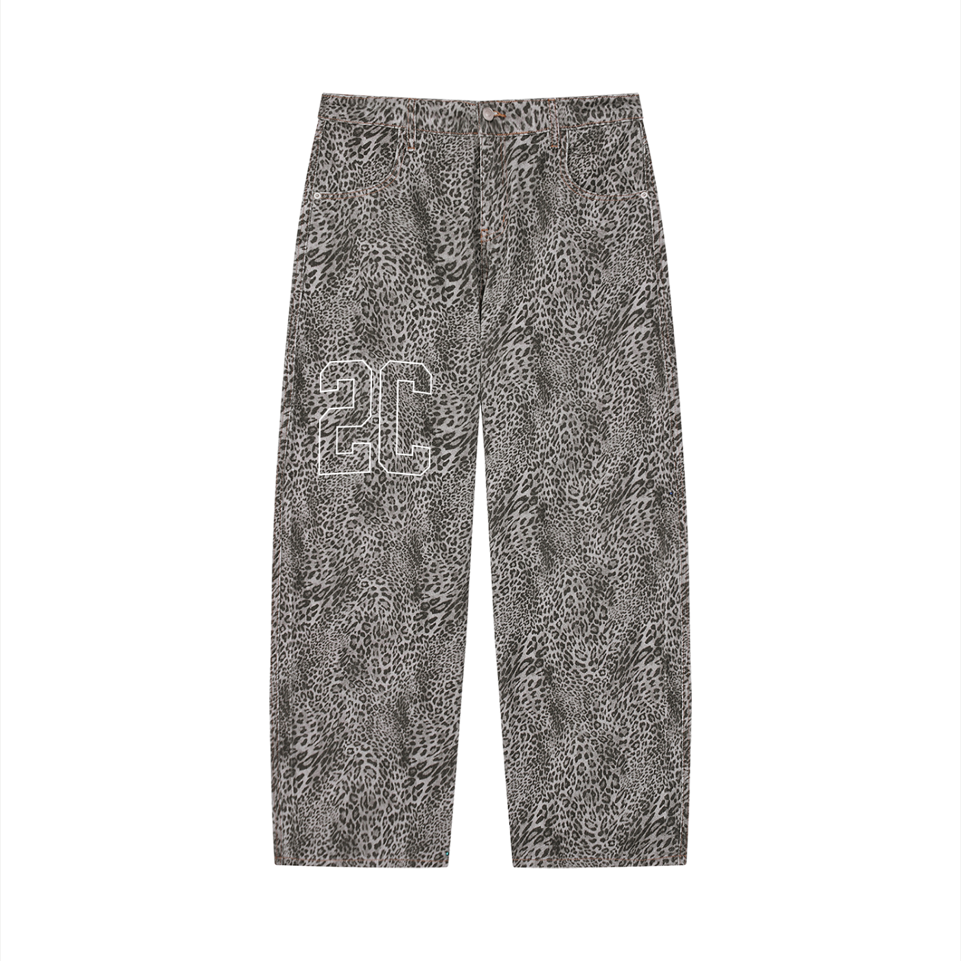 Wide Leg Jeans “Leopard Skin”