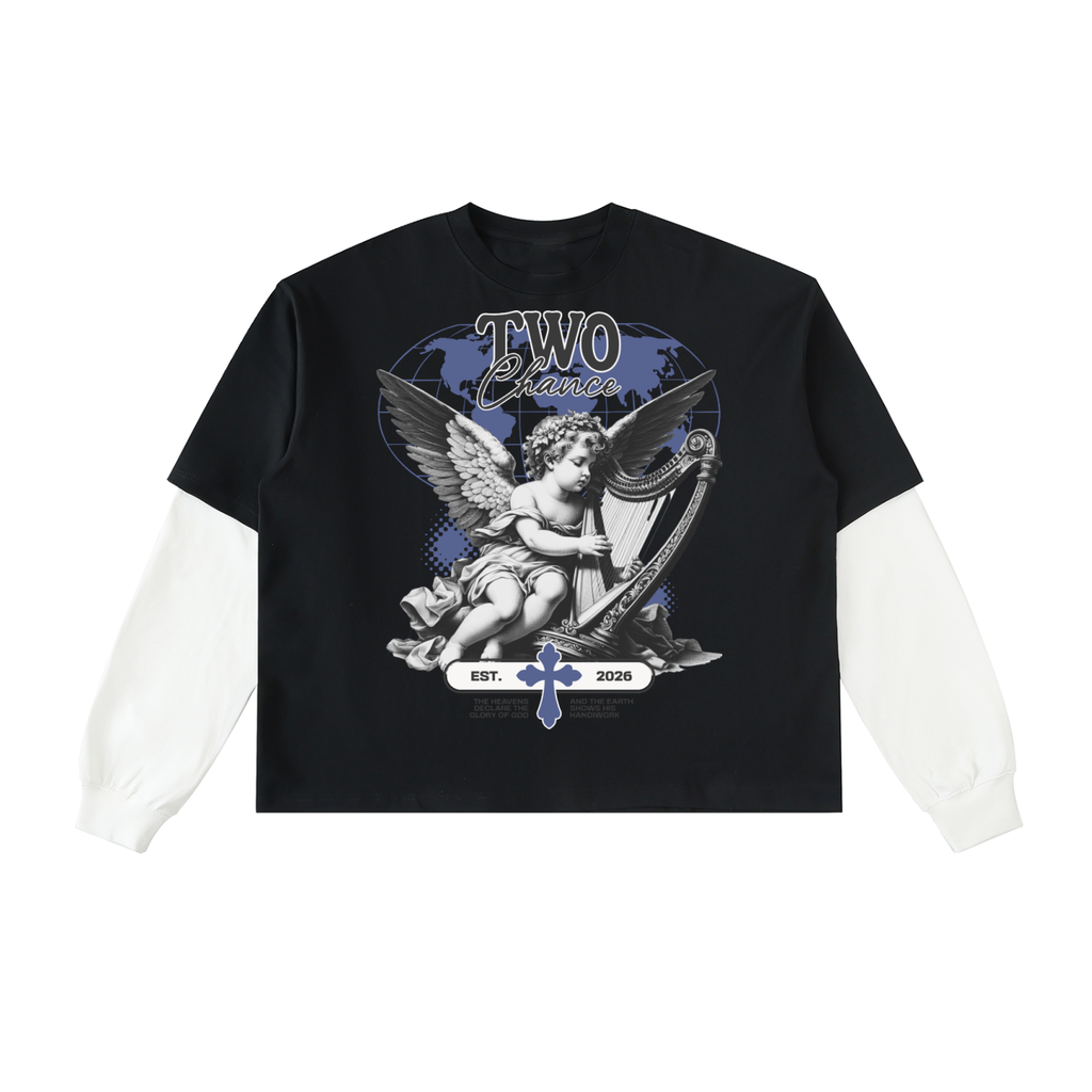 Layered Sleeve T-Shirt “Harp”