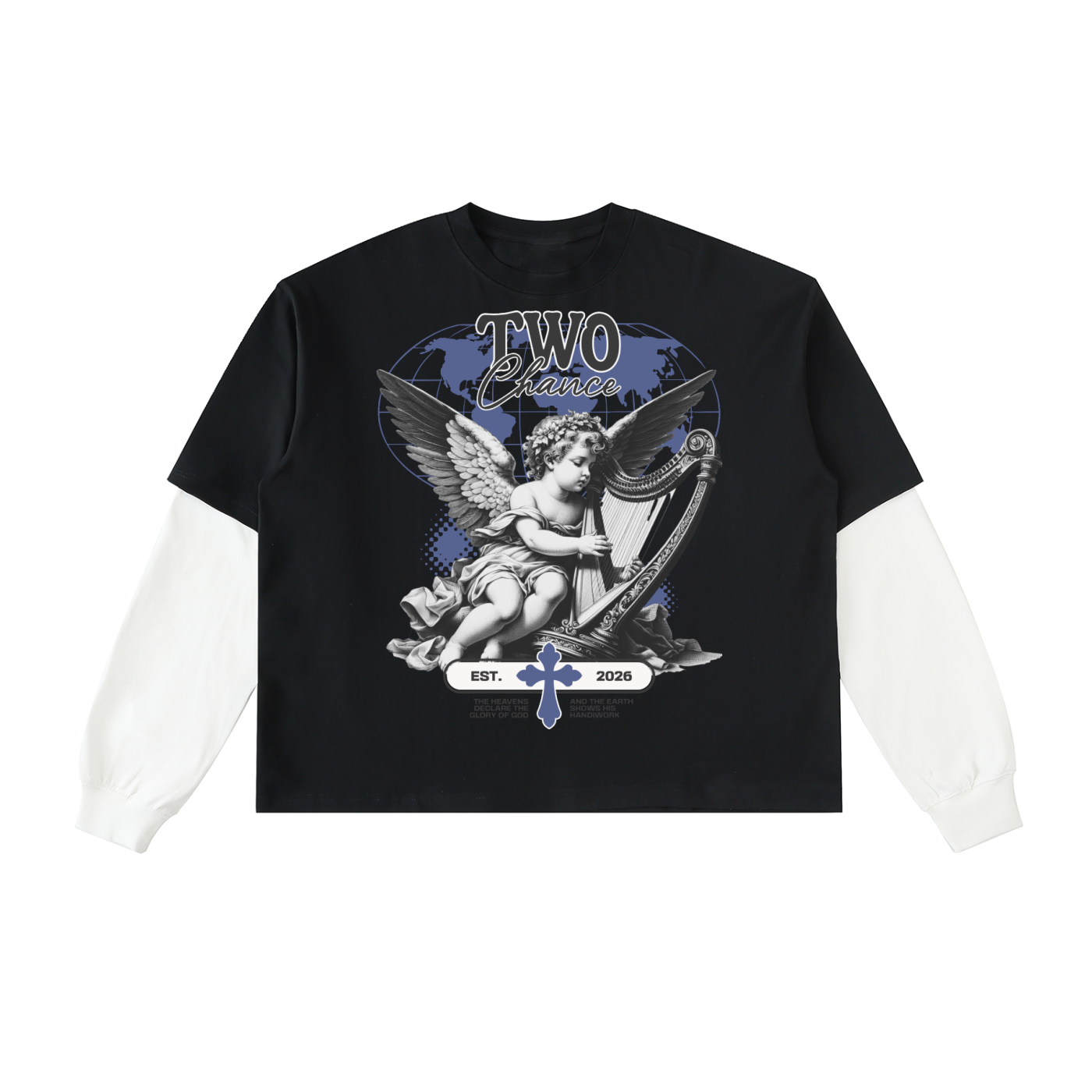 Layered Sleeve T-Shirt “Harp”