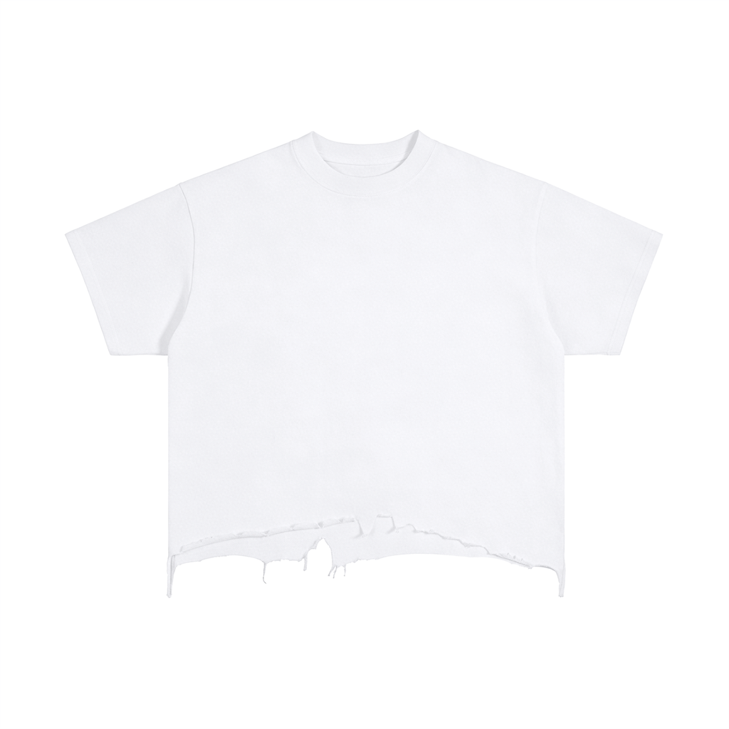 Distressed Hem T-Shirt “The Garden”