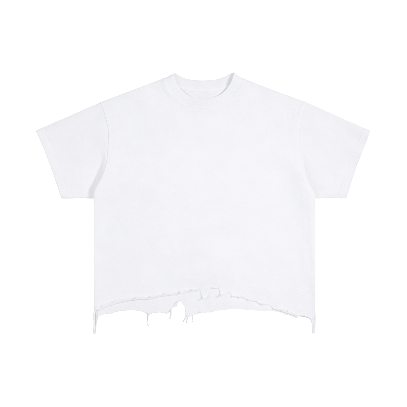 Distressed Hem T-Shirt “The Garden”