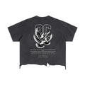 Vintage Wash Boxy Distressed Hem T-Shirt “2B1S”