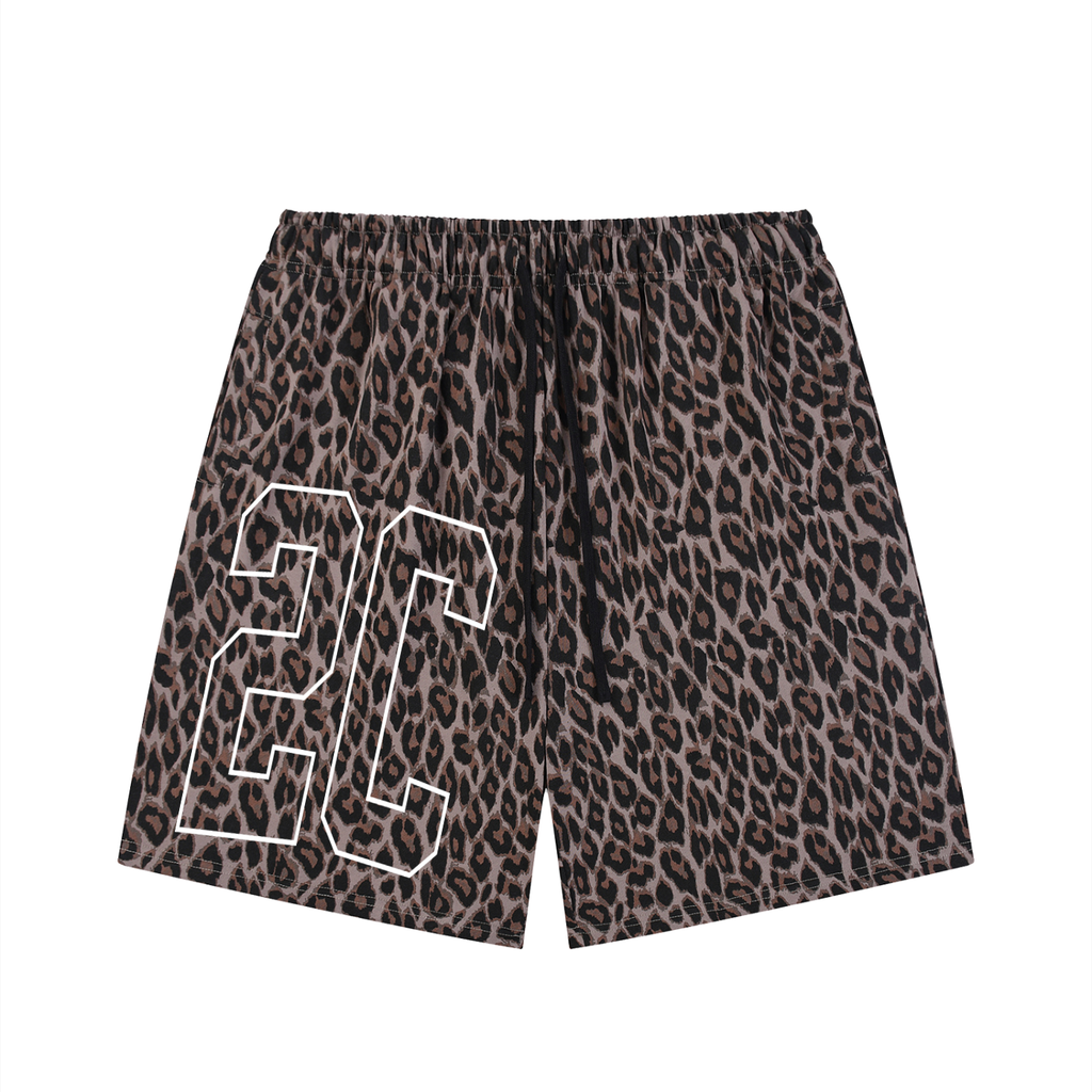 Unisex Heavyweight Drawstring Shorts “Leopard”