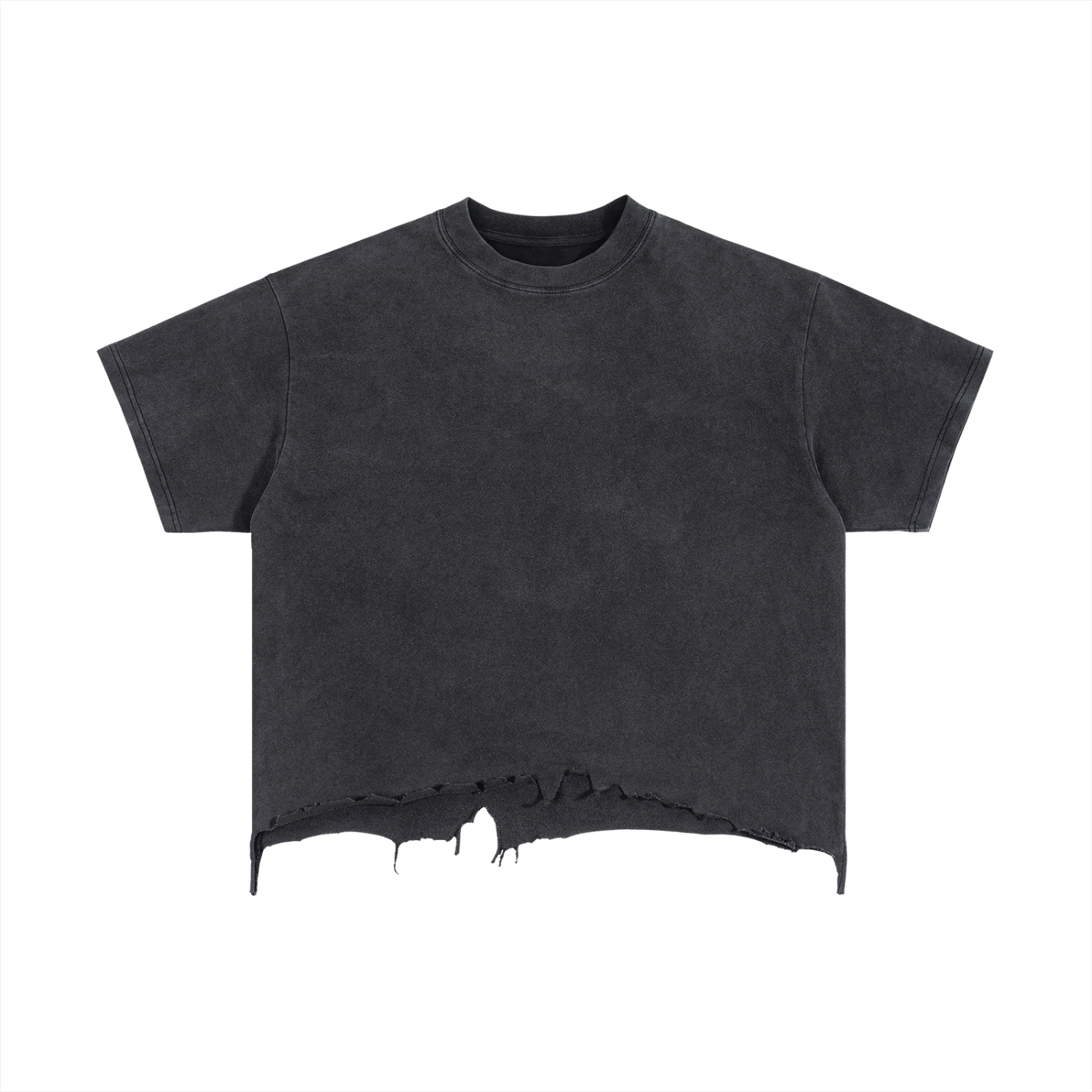 Distressed Hem T-Shirt “The Garden”
