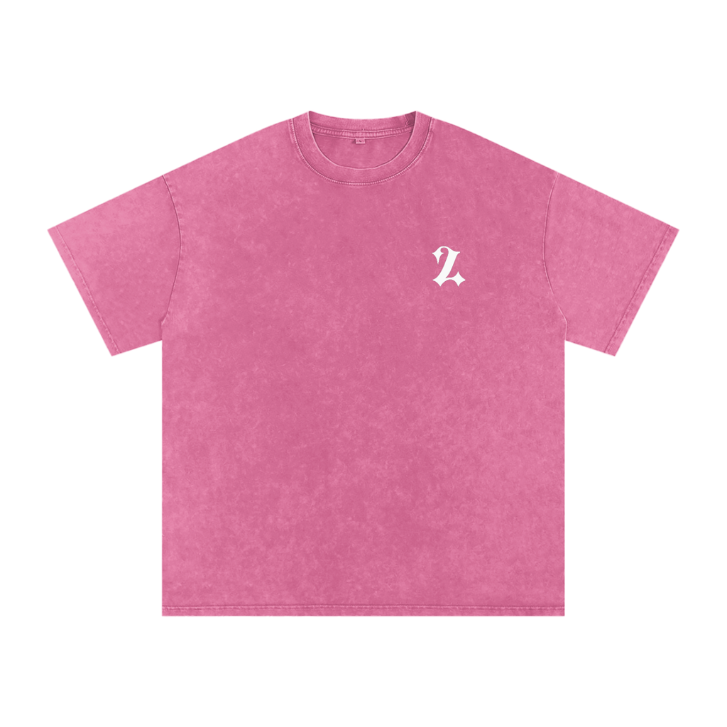 Snow Washed Oversized Cotton T-Shirt “SYW”