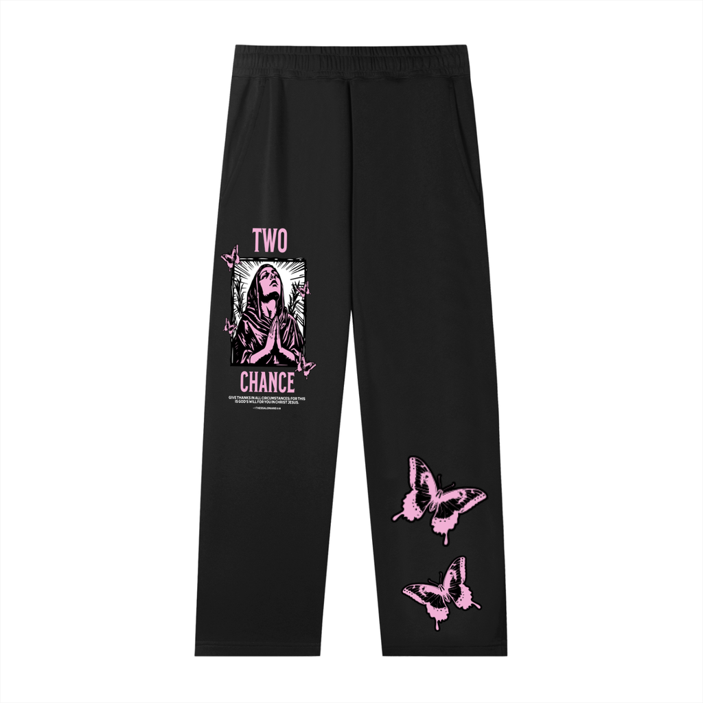 Straight-Leg Sweatpants “Praying Butterflys”